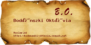 Bodánszki Oktávia névjegykártya